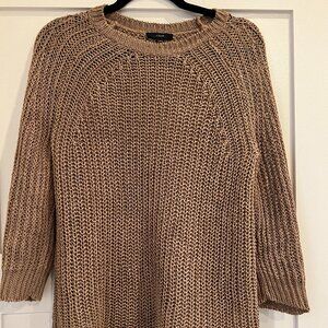 J.Crew Relaxed-fit linen and cotton sweater in Light Walnut Size XXS